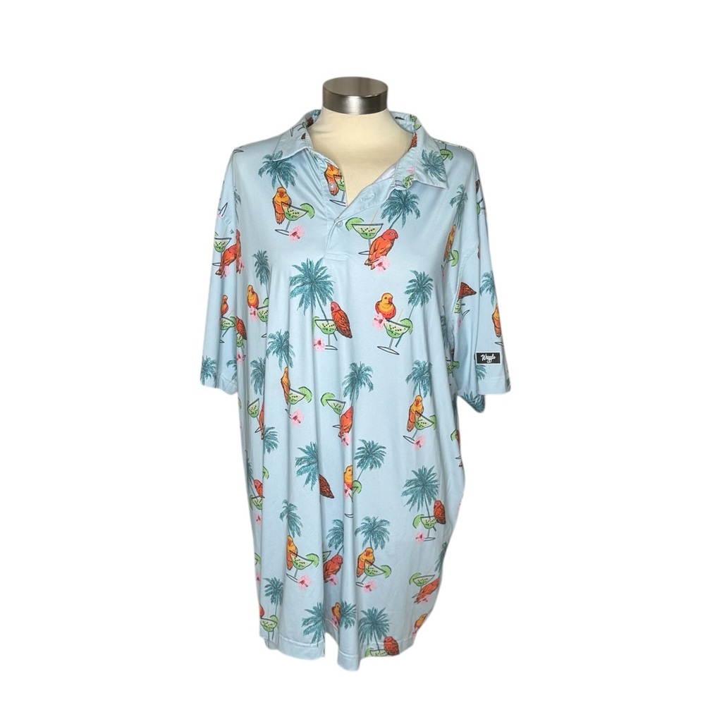 Tropical Print Blue Tunic